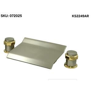 KS2249AR Milano 3-Hole Deck Mount Roman Tub Faucet, Br Nickel/Pol Brass